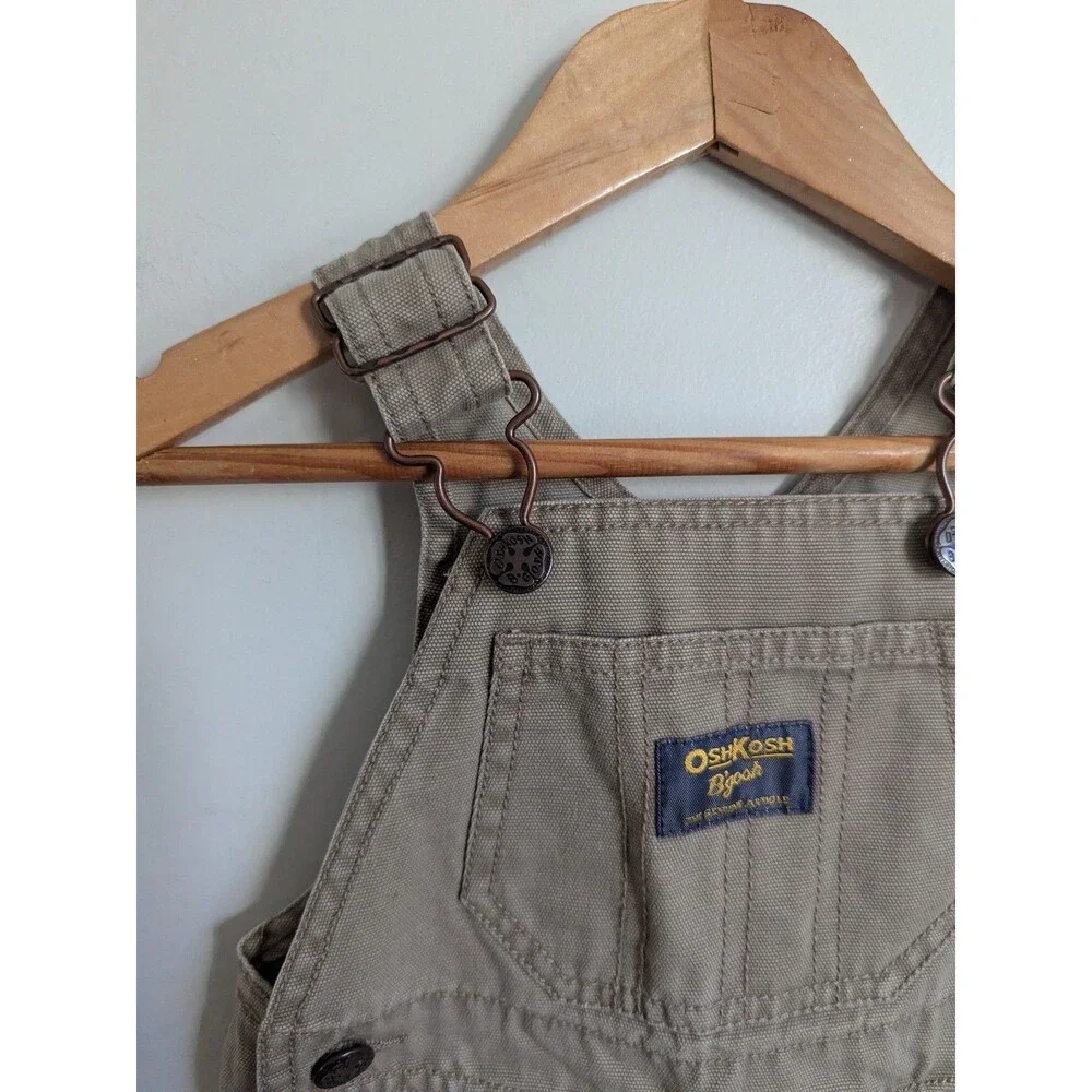 Oshkosh Bgosh Baby Boy Vestbak Overalls 9 Months Brown Tan Moose Outdoor Theme